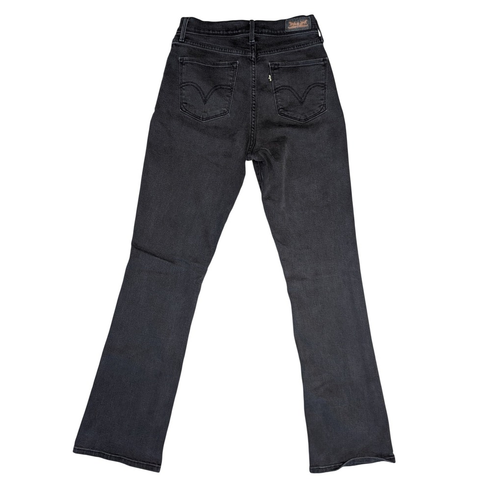 Levis 512 Sz. 4 Stretchy Grey Black Boot Cut Slimming High Rise Denim Jeans